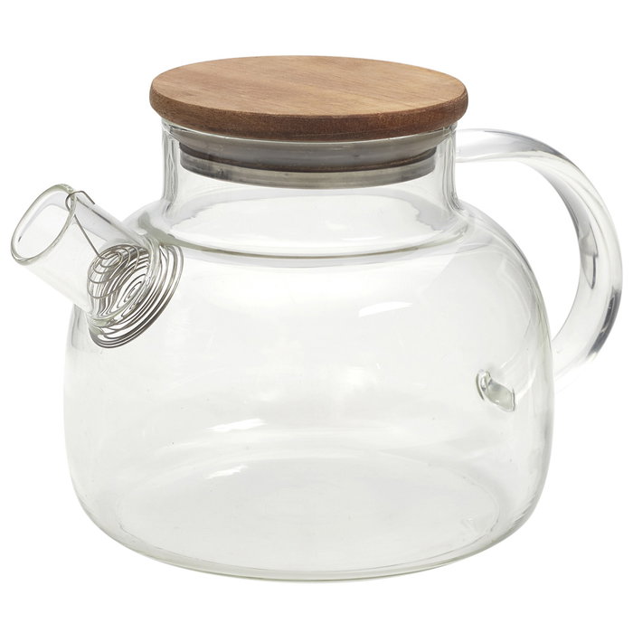 Home Deco Factory Théière en Verre et Acacia 900 ml Home Deco Factory Théière en Verre et Acacia 900 ml