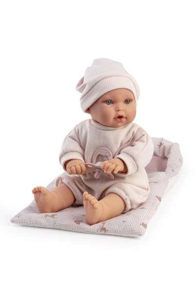 Kika Poupée parlante avec sac de couchage et mécanisme sonore 27cm, 10 langues (espagnol, français, etc.), fonctionne avec piles LR44, pour enfants dès 24 mois Kika Poupée parlante avec sac de couchage et mécanisme sonore 27cm, 10 langues (espagnol, français, etc.), fonctionne avec piles LR44, pour enfants dès 24 mois