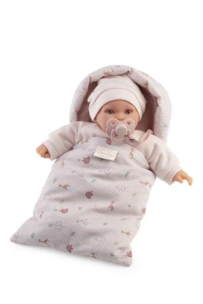 Kika Poupée parlante avec sac de couchage et mécanisme sonore 27cm, 10 langues (espagnol, français, etc.), fonctionne avec piles LR44, pour enfants dès 24 mois Kika Poupée parlante avec sac de couchage et mécanisme sonore 27cm, 10 langues (espagnol, français, etc.), fonctionne avec piles LR44, pour enfants dès 24 mois