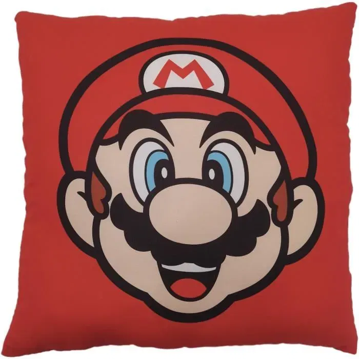 Mario Bros - Coussin décoratif double face carré Microfibre 40x40 cm - Mario et Luigi - Motif Super Mario Mario Bros - Coussin décoratif double face carré Microfibre 40x40 cm - Mario et Luigi - Motif Super Mario
