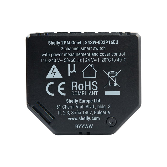Prise Intelligente Shelly SHELLY 2PM GEN4 X4 Wi-Fi 230 V 10 A (4 Unités)