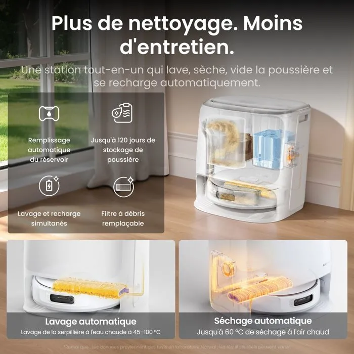 Narwal Freo 20 - Robot Aspirateur Laveur 31 000 Pa avec Station Autonettoyante