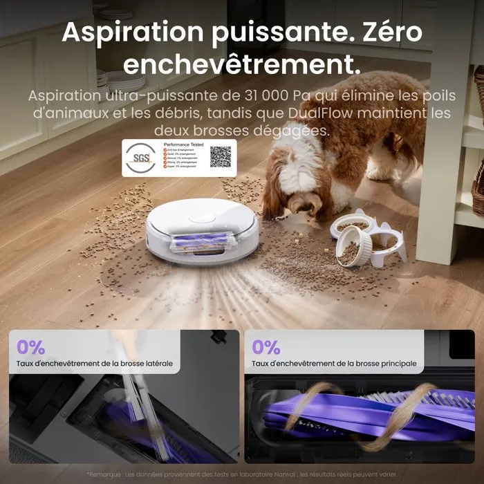 Narwal Freo 20 - Robot Aspirateur Laveur 31 000 Pa avec Station Autonettoyante