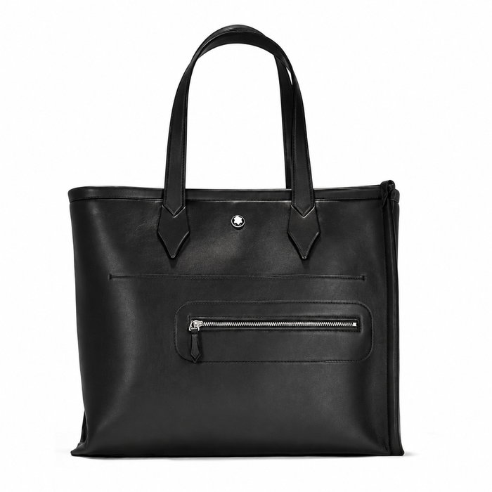 Montblanc MB198003 Sac à main en cuir noir Montblanc MB198003 Sac à main en cuir noir