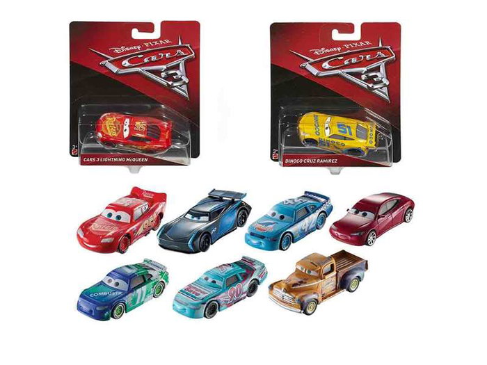 Mattel - Voitures Miniatures Cars 3 - Modèles Assortis - Échelle 1:55 - Jouet pour Enfants à Partir de 3 Ans - Produit en Espagnol/Portugais