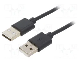 DIGITUS Câble USB 2.0 avec connecteurs USB A, 3m, noir