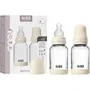 Bibs Lot de 2 biberons en verre 120 ml, tétine silicone débit lent, Ivory