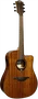 Lag Guitare Acoustique Dreadnought Cutaway A/E Tramontane 98 - Caoba - Table Massif Caoba - Finition Brillante Naturelle