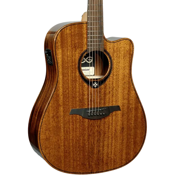 Lag Guitare Acoustique Dreadnought Cutaway A/E Tramontane 98 - Caoba - Table Massif Caoba - Finition Brillante Naturelle Lag Guitare Acoustique Dreadnought Cutaway A/E Tramontane 98 - Caoba - Table Massif Caoba - Finition Brillante Naturelle