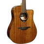 Lag Guitare Acoustique Dreadnought Cutaway A/E Tramontane 98 - Caoba - Table Massif Caoba - Finition Brillante Naturelle
