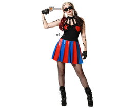 BigBuy Carnival Déguisement Arlequin Robe Noire à Volants Taille M/L