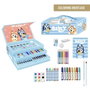 Cerdá Maletín de papelería Coloreable Bluey - Trousse à colorier pour enfants 2 à 8 ans - Dimensions 26 x 10 x 13 cm