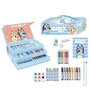 Cerdá Maletín de papelería Coloreable Bluey - Trousse à colorier pour enfants 2 à 8 ans - Dimensions 26 x 10 x 13 cm