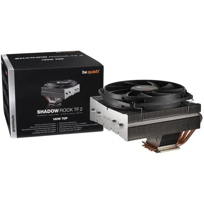 Be Quiet! Shadow Rock TF 2 BK003 - Ventirad CPU à Flux d'Air Bas - Ventilateur silencieux