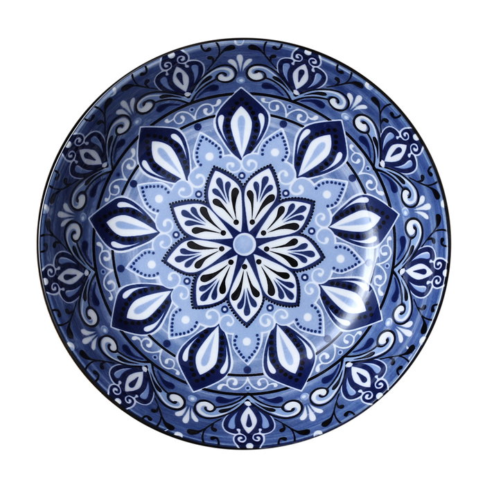 Home Deco Factory Assiette creuse Jaipur bleu 20 cm Home Deco Factory Assiette creuse Jaipur bleu 20 cm