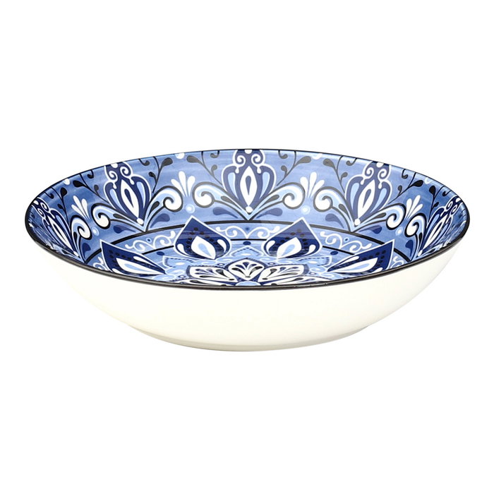 Home Deco Factory Assiette creuse Jaipur bleu 20 cm Home Deco Factory Assiette creuse Jaipur bleu 20 cm