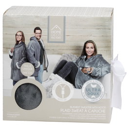 Home Deco Factory Sudadera avec poche et capuche SWEAT PLAID