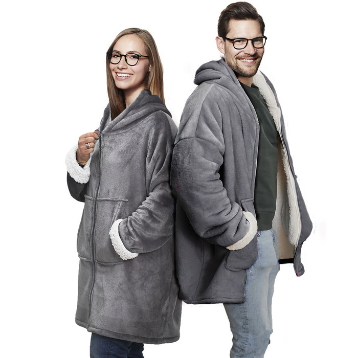 Home Deco Factory Sudadera avec poche et capuche SWEAT PLAID