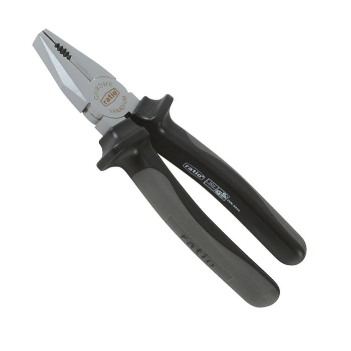 RATIO - Alicate Universal - Pince universelle robuste de 160 mm pour la saisie, le câblage et la coupe - Conception ergonomique avec poignée isolée - Fabriqué en acier durci RATIO - Alicate Universal - Pince universelle robuste de 160 mm pour la saisie, le câblage et la coupe - Conception ergonomique avec poignée isolée - Fabriqué en acier durci
