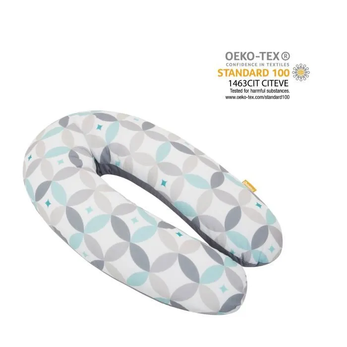 Badabulle Coussin de Maternité et d'Allaitement 2 en 1 Graphique pour Grossesse et Bébé
