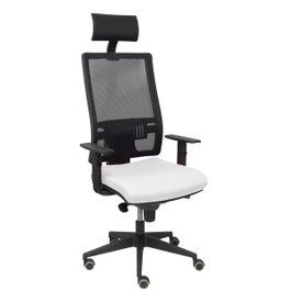 Piqueras y Crespo Chaise de Bureau Horna avec Appui-tête, Blanc et Noir