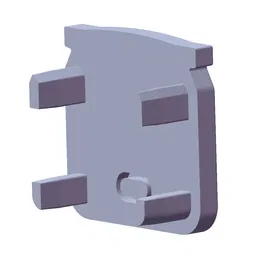 Bouchon de Fin de Profil Type ECO P04 - Plastique - Blanc - Avec Trou Amovible