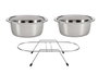 Mascow Lot de 2 gamelles inox pour animaux 400 ml argent 28x15x8 cm antiglisse (Set de 12)