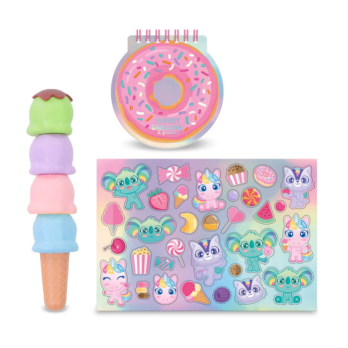 Kids Licensing Lot de 1 Carnet Spirale en Forme de Donut et Stylo Glacé Licorne - Papeterie Enfant 4+ Ans Kids Licensing Lot de 1 Carnet Spirale en Forme de Donut et Stylo Glacé Licorne - Papeterie Enfant 4+ Ans