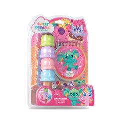 Kids Licensing Lot de 1 Carnet Spirale en Forme de Donut et Stylo Glacé Licorne - Papeterie Enfant 4+ Ans