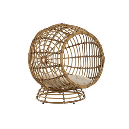 Lit pour animal domestique Home ESPRIT Blanc Naturel rotin synthétique 60 x 58 x 58 cm