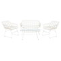 Meubles de jardin DKD Home Decor Blanc 124 x 74 x 84 cm (4 Pièces)