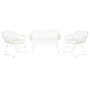 Meubles de jardin DKD Home Decor Blanc 124 x 74 x 84 cm (4 Pièces)