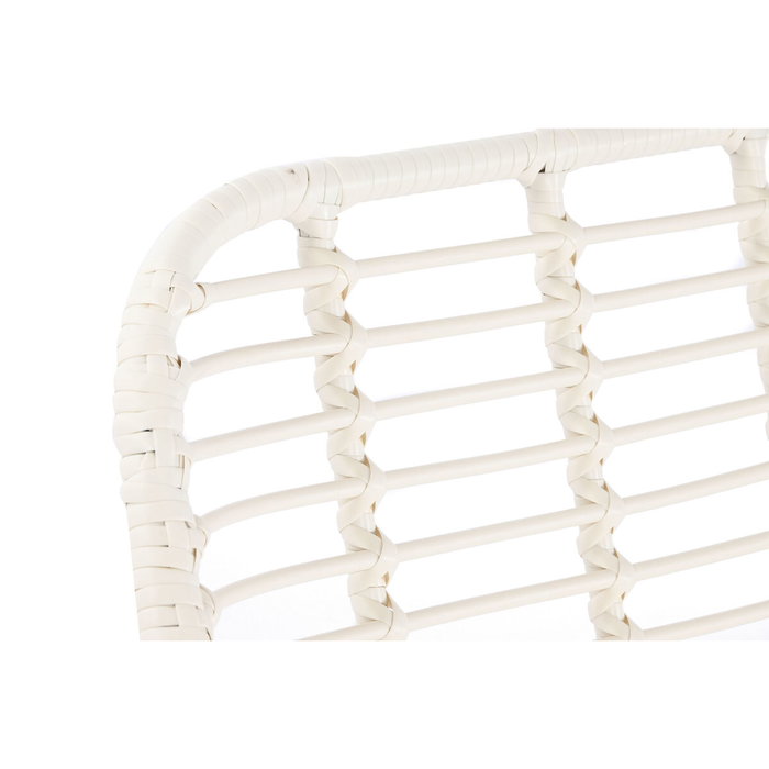 Meubles de jardin DKD Home Decor Blanc 124 x 74 x 84 cm (4 Pièces)