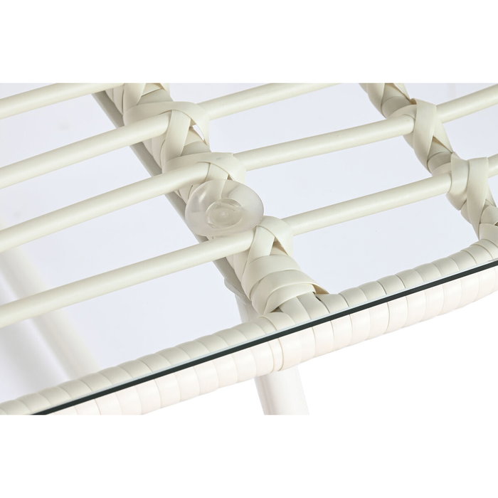 Meubles de jardin DKD Home Decor Blanc 124 x 74 x 84 cm (4 Pièces)
