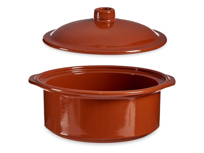 La Dehesa Cocotte 4,5 L en terre cuite couleur miel – 33 x 17,5 x 30,5 cm (Set de 2)