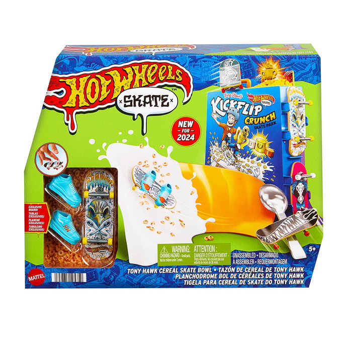 Hot Wheels Skate - Kit de planche à roulettes Tony Hawk avec bol à céréales et accessoires - HTP09 Mattel