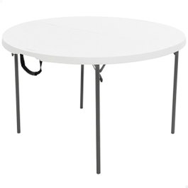 Color Baby Mesa redonda plegable por la mitad blanca Lifetime D122X73 cm