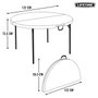 Color Baby Table ronde pliable en deux blanche 122 x 73 cm Lifetime - Materiau Acier et Plastique - A partir de 3 ans