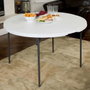 Color Baby Table ronde pliable en deux blanche 122 x 73 cm Lifetime - Materiau Acier et Plastique - A partir de 3 ans