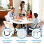 Color Baby Table ronde pliable en deux blanche 122 x 73 cm Lifetime - Materiau Acier et Plastique - A partir de 3 ans