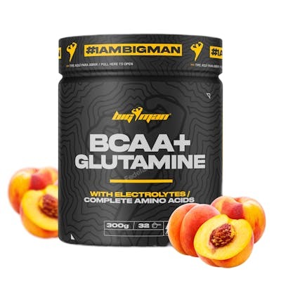 BIGMAN BCAA Glutamine + Electrolytes 300 g Pêche BIGMAN BCAA Glutamine + Electrolytes 300 g Pêche