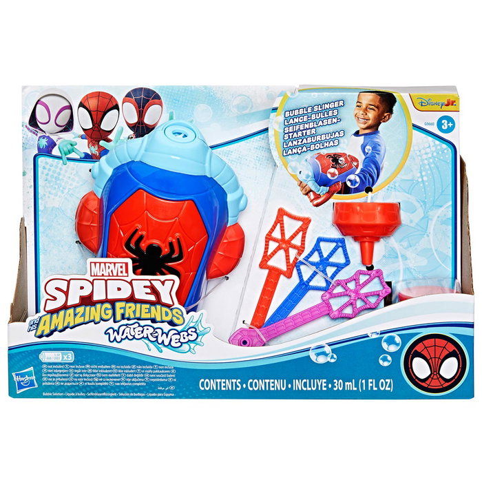 Hasbro Marvel Spidey Lanzaburbujas Electrónico G0660 – Multilingue (anglais, français, allemand, italien, portugais, espagnol)