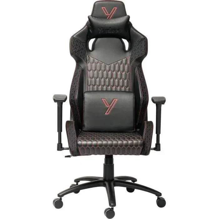 Yenkee Chaise Gaming GHOST YGC 110RD avec Accoudoirs 3D, Inclinaison 155°, Rembourrage Mousse et Revêtement Cuir PU - Confort Ergonomique pour Session de Jeu Yenkee Chaise Gaming GHOST YGC 110RD avec Accoudoirs 3D, Inclinaison 155°, Rembourrage Mousse et Revêtement Cuir PU - Confort Ergonomique pour Session de Jeu