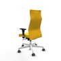 Piqueras Y Crespo Sillón Albacete Jaune avec mécanisme synchrone et base blanche