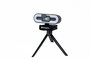 Verbatim Webcam avec Micro, 2560x1440 à 30 fps, USB 2.0, Rotation 360°, Éclairage Tactile 3 Modes, Autofocus, Obturateur de Confidentialité, Compatible Zoom/Teams/OBS