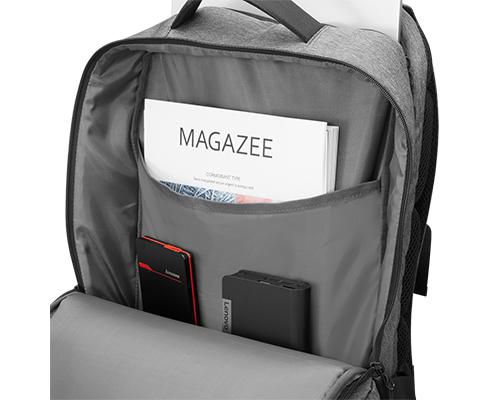 Lenovo B730 Sac à dos urbain 17 pouces 24L en polyester résistant à l'eau avec ouverture pour chargeur