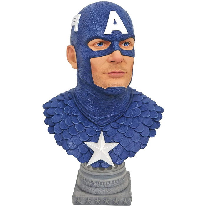 Diamond Select Toys Buste Captain America Legends in 3D Marvel Comics Résine 25 cm Édition Limitée 1000 Certificat Diamond Select Toys Buste Captain America Legends in 3D Marvel Comics Résine 25 cm Édition Limitée 1000 Certificat