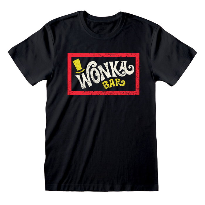 Willy Wonka T-shirt à manches courtes unisexe Wonka Bar Noir Taille S Willy Wonka T-shirt à manches courtes unisexe Wonka Bar Noir Taille S
