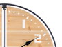 Giftdecor Horloge Murale en Bois 60 cm - Design Marron et Noir - MDF et Métal (Set de 4)
