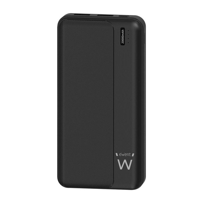 Ewent EW1163 Powerbank 20000 mAh avec Power Delivery 22.5W, USB-C et USB-A, Charge rapide, Batterie portable